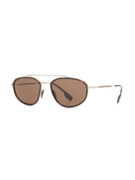 burberry navigator sunglasses|Shield Aviator Sunglasses in Gold .